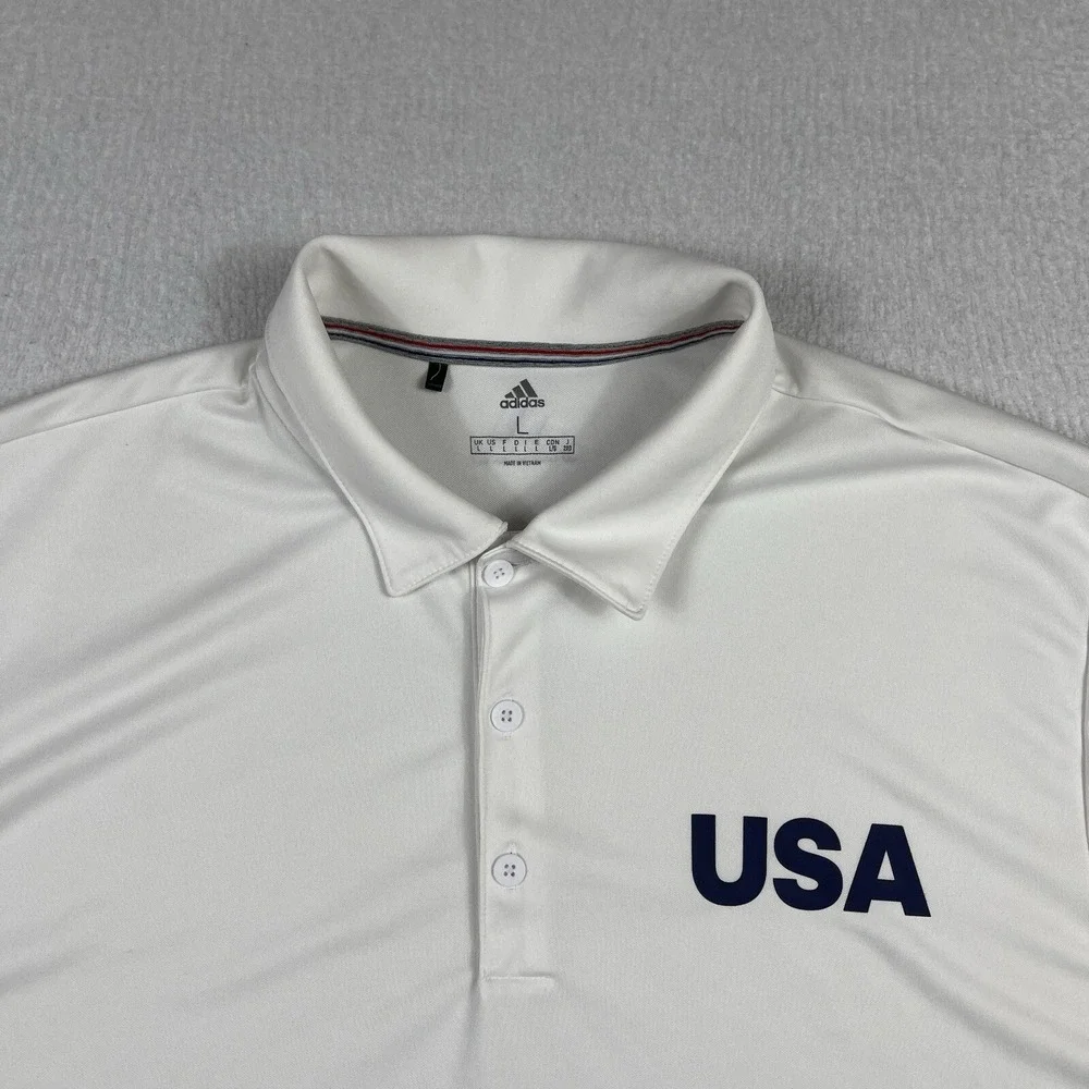 Adidas Polo Shirt Mens Large Concord Country‎ Club USA Golfer Pickleball PA